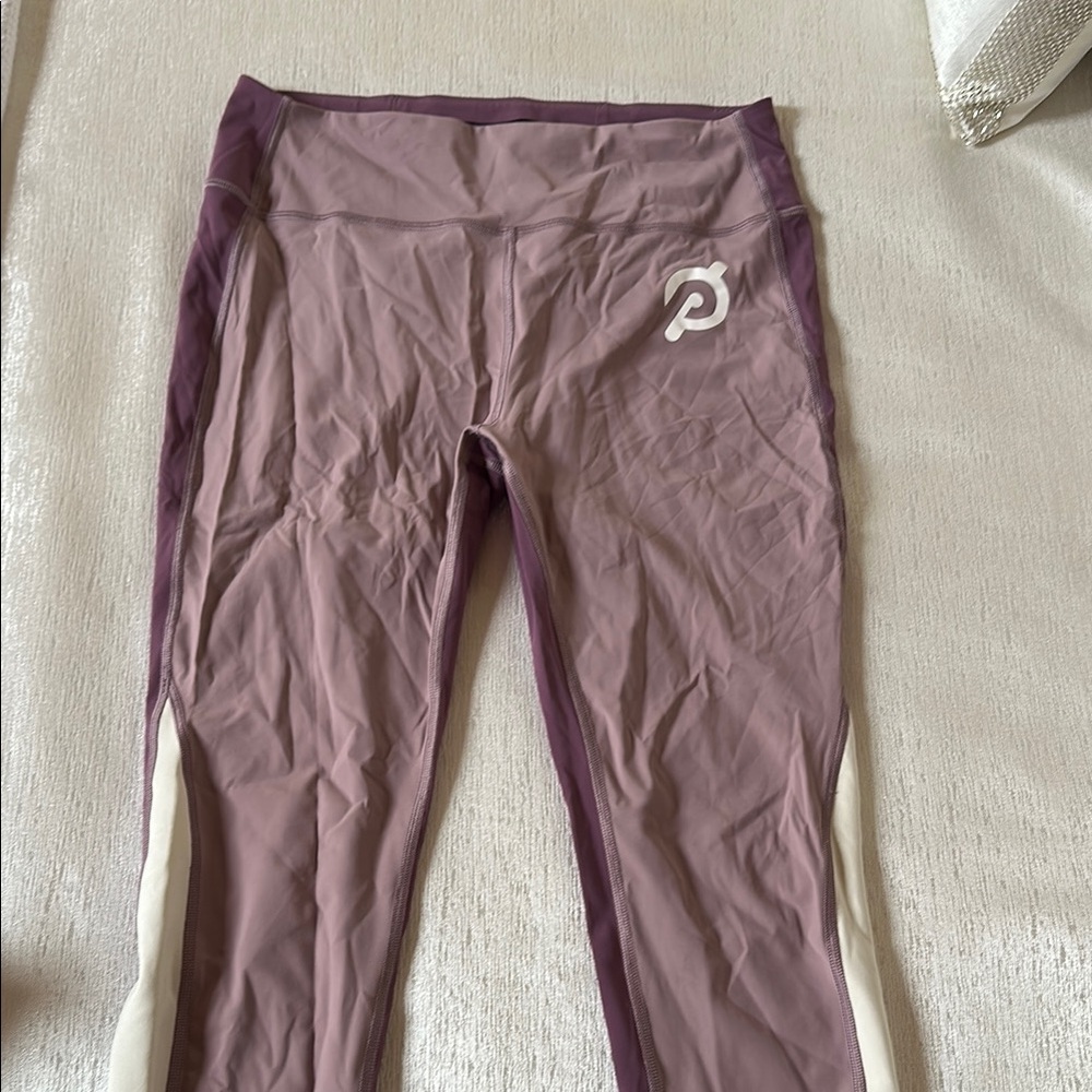 Peloton Mauve and Cream Leggings